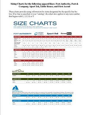 Port And Company Size Chart